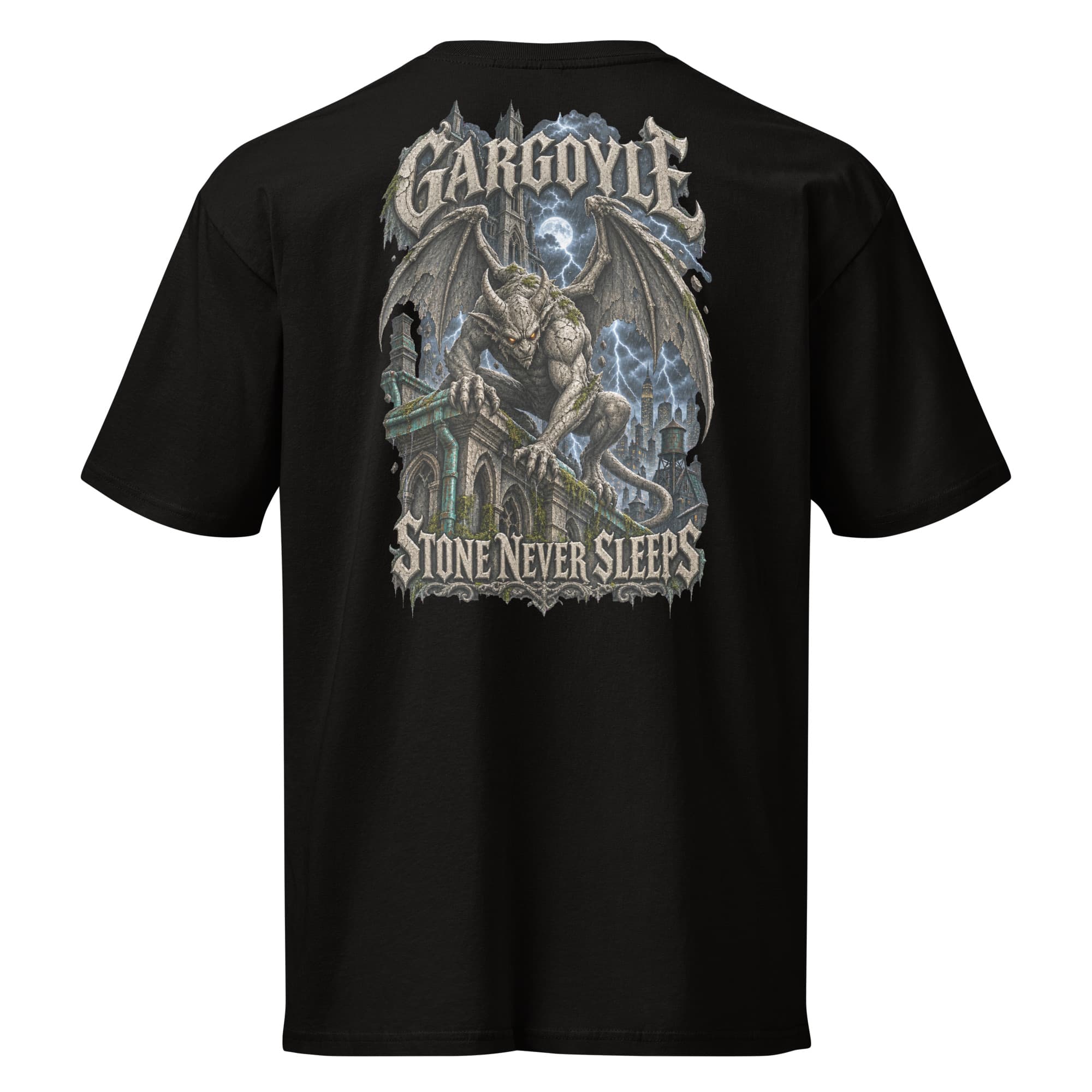 Gargoyle T-Shirt, Black, Back
