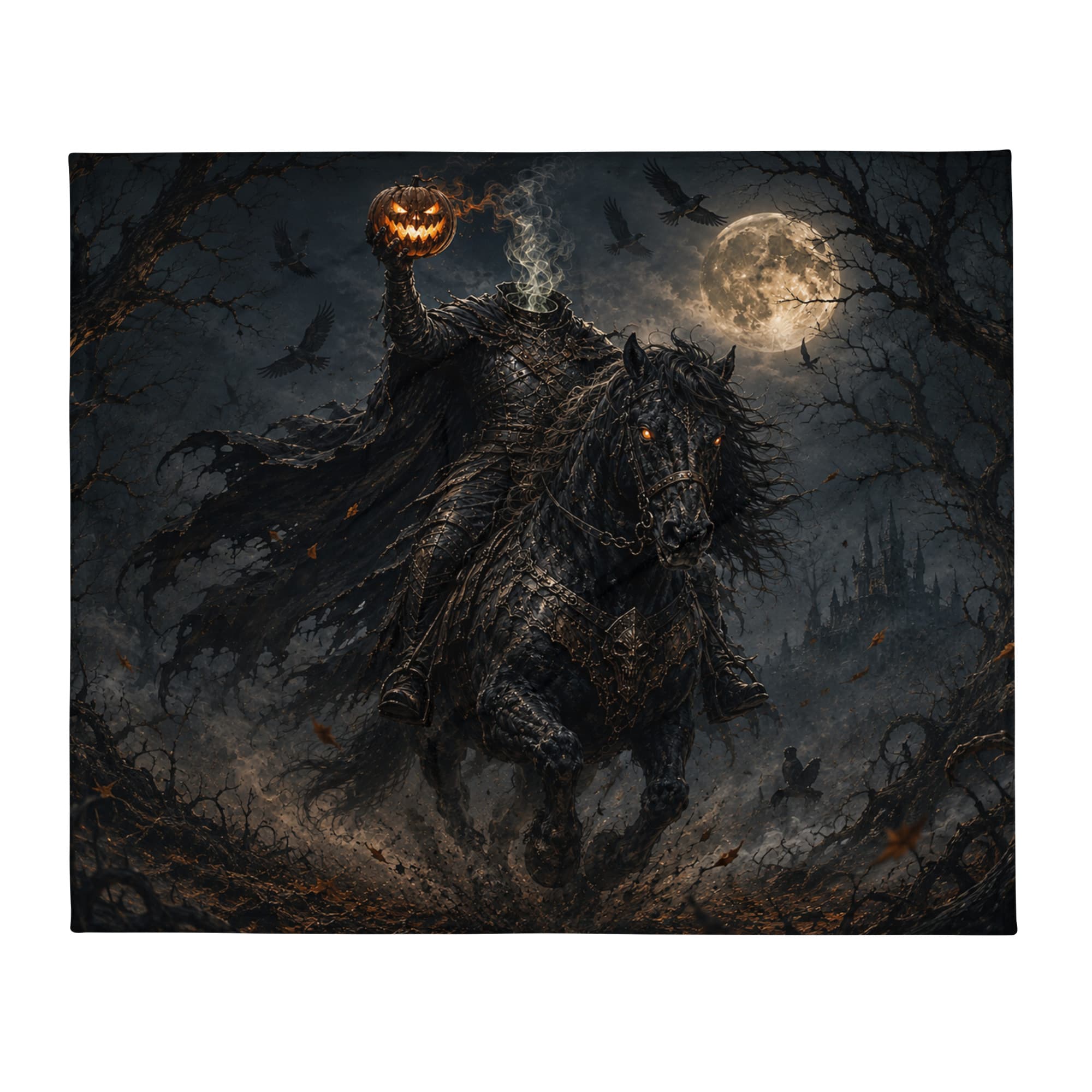Headless Horseman Throw Blanket, Natural