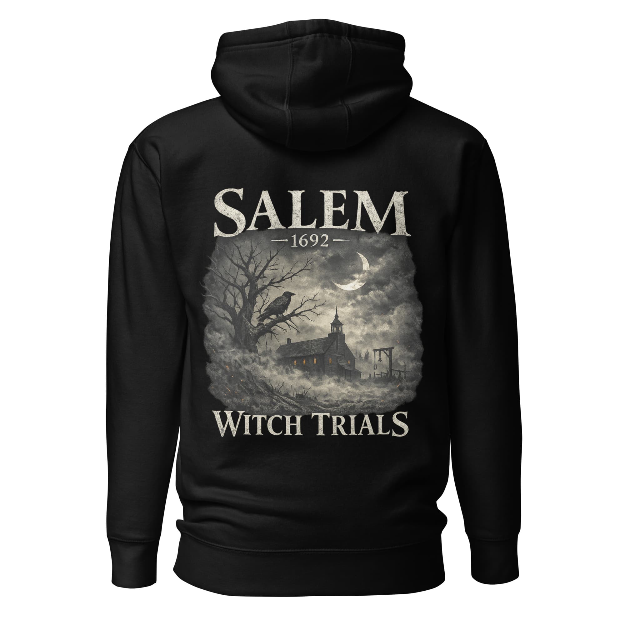 Salem Witch Trials Hoodie, Black